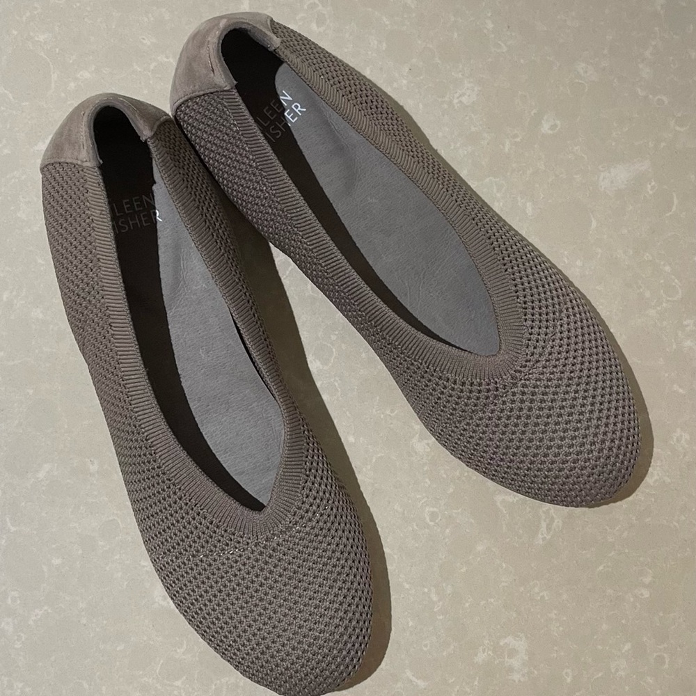 COPY - NEW Eileen fisher knit and leather ballerina flat size 7